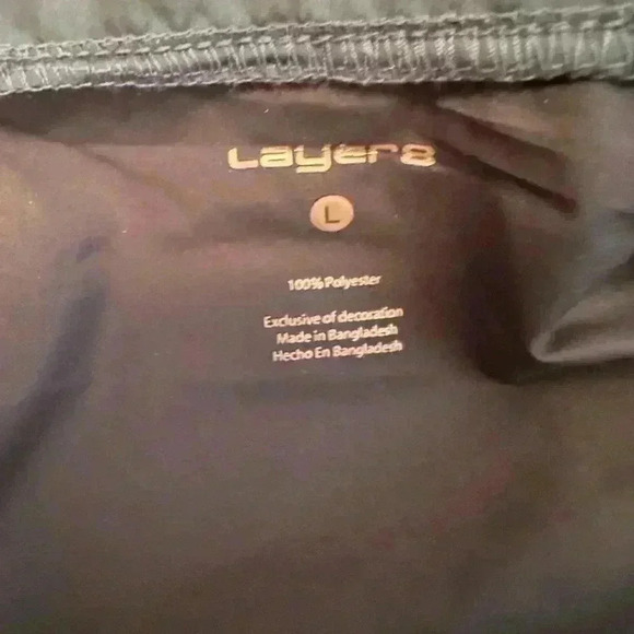 Layer 8 Cropped Forest Green Windbreaker / Jacket Women’s Size Large - Picture 4 of 4